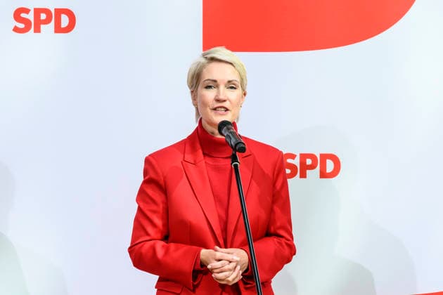 Pictured, from left: Manuela Schwesig, GER, Berlin, SPD press conference following the elections in Berlin and Mecklenburg-Western Pomerania (MV), in the atrium of the Willy Brandt House, Wilhelmstraße 141, 10963 Berlin, September 21, 2026, Copyright: HMBxMedia UwexKoch