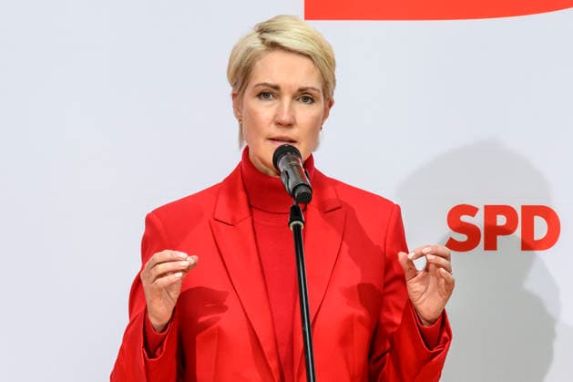 Pictured, from left: Manuela Schwesig, GER, Berlin, SPD press conference following the elections in Berlin and Mecklenburg-Western Pomerania (MV), in the atrium of the Willy Brandt House, Wilhelmstraße 141, 10963 Berlin, September 21, 2026, Copyright: HMBxMedia UwexKoch