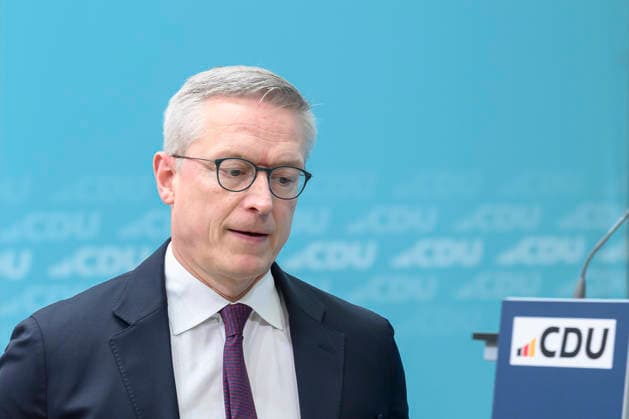 Pictured, from left: Karsten Wildberger, German Federal Minister for Digitalization and State Modernization, GER, Berlin, press conference with the chairman of Germany’s CDU and Federal Chancellor Friedrich Merz, Member of the Bundestag; press conference following the elections in Berlin and Mecklenburg-Western Pomerania, MV, September 21, 2026, Copyright: HMBxMedia UwexKoch