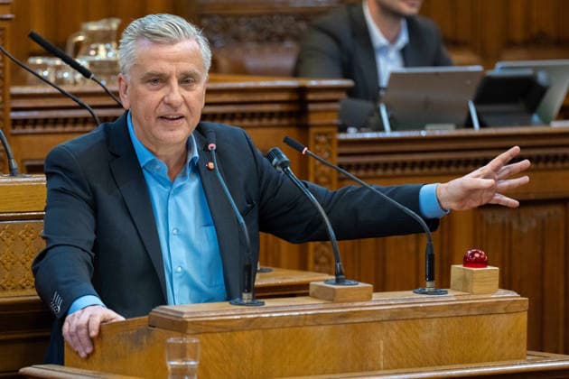 September 21, 2026 Vienna City Council; Josef Taucher, SPÖ, Member of the Vienna State Parliament and City Council, and Club Chair, at the 17th session of the Vienna City Council on September 21, 2026, at City Hall in Vienna, Vienna, Austria, at the request of the FPÖ