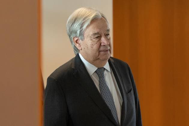 September 21, 2026, Bronx, New York, USA: UN Secretary-General Antonio Guterres waits to meet with Alar Karis, President, Republic of Estonia, Edgars Rinkevics, President, Republic of Latvia and Gitanas Nauseda, President, Republic of Lithuania at UN Headquarters in New York, NY on September 21, 2026. Bronx USA - ZUMAr339 20260921_znp_r339_004 Copyright: xLevxRadinx