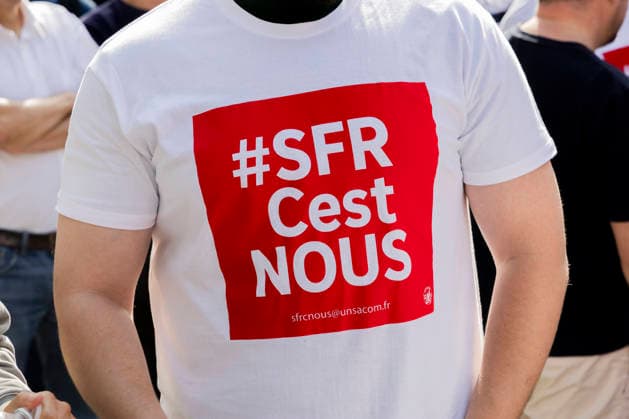 Paris, France September 24, 2026 - Protest of Altice France group employees. Employees of the Altice France group, the parent company of the SFR telecom operator which is set to be sold to its competitors are protesting to defend their jobs as a major overhaul of the sector looms. ALTICE, SFR, SYNDICATS, TELECOM, ECONOMIE, GREVE, MANIFESTATION, OPERATEURS DE TELEPHONIE, FAI FOURNISSEURS D ACCES A INTERNET, GREVISTES, TRAVAILLEURS, MANIFESTANTS Copyright: xVincentxIsore IP3x