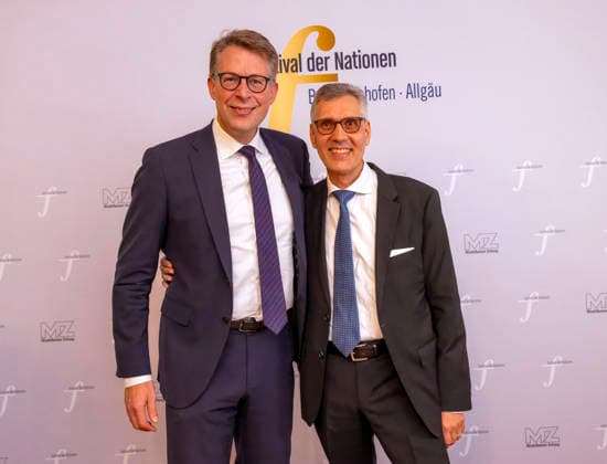 September 26, 2026, International Classical Music Festival Festival of Nations 2026, at the Kurhaus in Bad Wörishofen, Unterallgäu; prior to the opening concert featuring Sol Gabetta, VIP reception for guests of honor, including Markus Blume, Bavarian Minister of State for Science and the Arts, and Artistic Director Winfried Roch, Türkheim, September 26,