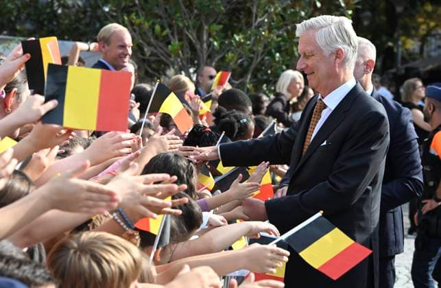 Royal Visit To The Province Of Liege LIÈGE, BELGIUM - SEPTEMBER 29: King Philippe and Queen Mathilde are visiting the province of Liège. The King and Queen will proceed to Place Saint-Lambert (Espace Tivoli) in Liège, where they will meet with local residents. September 29, 2026 in Liège, Belgium, 29 09 2026 Liège Belgium Copyright: xBertxVanxDenxBrouckex