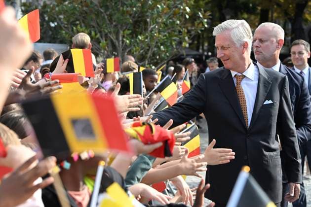 Royal Visit To The Province Of Liege LIÈGE, BELGIUM - SEPTEMBER 29: King Philippe and Queen Mathilde are visiting the province of Liège. The King and Queen will proceed to Place Saint-Lambert (Espace Tivoli) in Liège, where they will meet with local residents. September 29, 2026 in Liège, Belgium, 29 09 2026 Liège Belgium Copyright: xBertxVanxDenxBrouckex