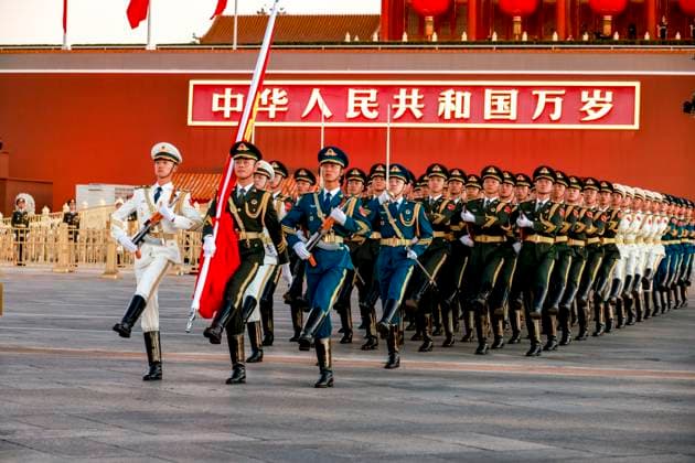 BEIJING, CHINA - OCTOBER 01: A flag-raising ceremony marking the 77th anniversary of the founding of the People s Republic of China is held at Tian anmen Square on October 1, 2026 in Beijing, China. Copyright: xVCGx 111670878366