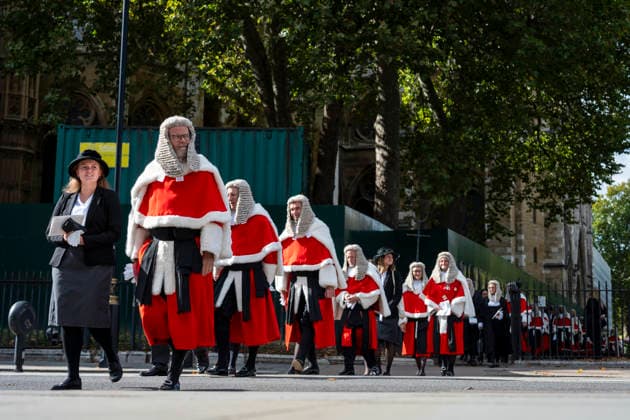 October 1, 2026, London, London, UK: LONDON, UK. Members of the legal profession mark the start of the legal year with a religious service in Westminster Abbey followed by a reception at the Westminster Abbey, hosted by the Lord Chancellor. The custom dates back to the Middle Ages when the High Court was held in Westminster Hall and judges would walk over to Westminster Abbey for the service. London UK - ZUMAl94_ 20261001_zaf_l94_015 Copyright: xStephenxChungx