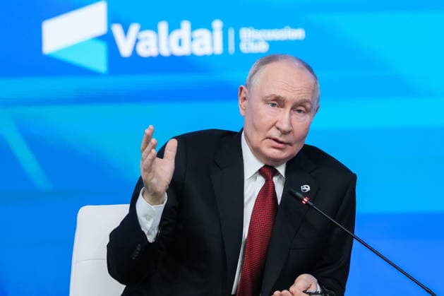 RUSSIA, MOSCOW REGION - OCTOBER 1, 2026: Russia s President Vladimir Putin speaks during a plenary session titled Responsibility for the Future: Limits of the Possible or Possibilities Without Limit? at the 23th annual meeting of the Valdai Discussion Club in Istra Russia - ZUMAt113 20261001_zaa_t113_353 Copyright: xAlexanderxShcherbakx