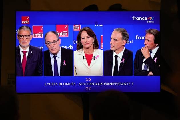 Second Socialist Party Primary Debate PHOTOPQR LE PARISIEN Olivier Arandel Staff Paris October 1, 2026 Paris, France Thursday, October 1, 2026 Politics With the 2027 presidential election approaching, the second major debate in the Socialist and Democratic Left primary Olivier Faure, First Secretary of the Socialist Party (PS), Member of Parliament for Seine-et-Marne Raphaël Glucksmann, Co-President of Place publique, Member of the European Parliament Jérôme Guedj, PS Member of Parliament for Essonne Emmanuel Maurel, former member of the PS, national leader of the Republican and Socialist Left and Member of Parliament for Val-d’Oise; Ségolène Royal, former minister, former Socialist Member of Parliament, former president of the Poitou-Char Copyright: xPHOTOPQR LExPARISIEN MAXPPPxLP OlivierxArandelx(Staff)x 20261001LPA9955 20261001LPA9955