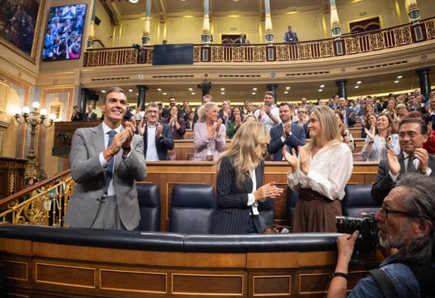Congress Votes on Housing Decrees I D Prime Minister Pedro Sánchez, Second Vice President and Minister of Labor and Social Economy Yolanda Díaz, and the Third Vice President and Minister for Ecological Transition and the Demographic Challenge, Sara Aagesen, during a plenary session in the Congress of Deputies on October 2, 2026, in Madrid, Spain. Congress is voting today on whether to ratify or repeal the two Royal Decrees on housing issued by the government this week in the Official State Gazette (BOE). Specifically, these are Royal Decree-Law 26 of 2026, dated September 29, which adopts urgent measures to protect the social function of housing and expand the supply of affordable housing, and Royal Decree-Law 27 2026, dated September 29, Copyright: xEduardoxParrax 7814585