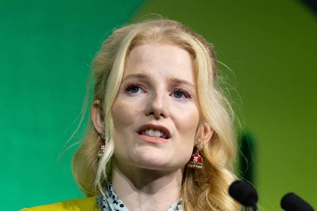 October 2, 2026, Brighton, United Kingdom: Green Party MP for Gorton and Denton, Hannah Spencer speaks to party members on day one at the Green Party Conference in Brighton.The Green Party hold their annual Party Conference in Brighton Brighton United Kingdom - ZUMAs197 20261002_aaa_s197_167 Copyright: xPhilxLewisx