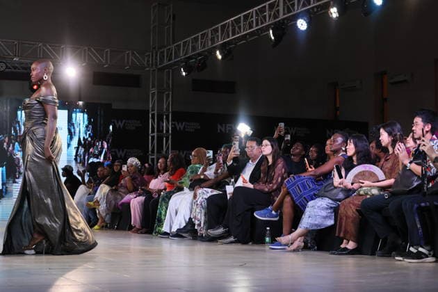 Nigeria Fashion Week in Abuja ABUJA, NIGERIA - OCTOBER 2: Models showcase contemporary creations on the runway during Nigeria Fashion Week 2026 at the conference hall in Abuja, Nigeria, on October 02, 2026. Emmanuel Osodi Anadolu Abuja Nigeria. Editorial use only. Please get in touch for any other usage. Copyright: x2026xAnadoluxEmmanuelxOsodix