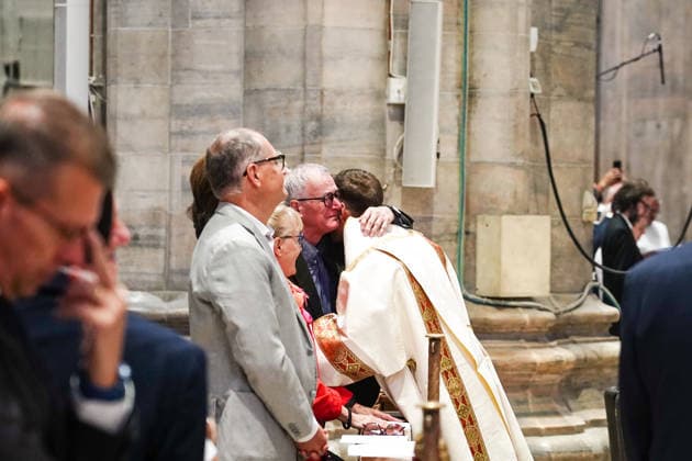 IPA89253391 - MILAN, October 3, 2026 - Ordination ceremony for temporary deacons held in Milan Cathedral by Archbishop Mario Delpini. Copyright: xEmanuelexRobertoxDexCarlix xx IPA89253391