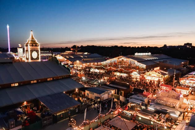 IPA89308757 - Munich, The 191st edition of Oktoberfest. Pictured: An aerial view of the world s largest and most famous folk festival Copyright: xAlessandroxBremecx xx IPA89308757