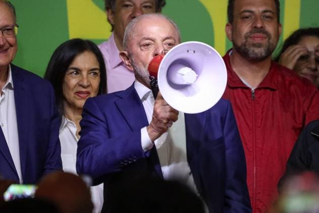 Lula s statement after the first round of the presidential election was decided. Sao Paulo, SP. 04.10.2026 - Elections-2026 - First statement by the president and candidate for re-election, Luiz Inacio Lula da Silva (PT) after the definition of the result of the first round of the election, at the Renaissance Hotel, on Paulista Avenue, central region of Sao Paulo, this Sunday, October 4, 2026.(Foto: Marina Uezima Brazil Photo Press Brazil Photo Press) INTERNATIONAL Sao Paulo Sao Paulo Brasil Copyright: xMarinaxUezimax