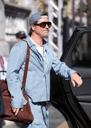 San Sebastian International Film Festival: Brad Pitt and Maria Cristina outside a hotel