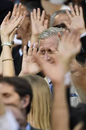 King Philippe - Filip of Belgium pictured during the 2016 edition of the AG Insurance Memorial Van Damme IAAF Diamond League athletics meeting, Friday 09 September 2016 in Brussels. NICOLASxLAMBERT x04927411x