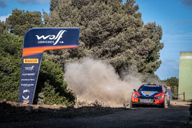 FIA WRC, Motorsport Rallye, WM Rally Italia Sardegna 2024 The driver Thierry Neuville and his co-driver Martijn Wydaeghe are driving the Hyundai i20N Rally1 during Day 1 of Rally Italia Sardegna 2024 in Sardegna, Italy, on June 1, 2024 Alghero Italy Copyright: xFedericoxManonix originalFilename:manoni-notitle240531_npQqC