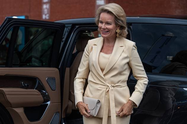 Queen Mathilde of Belgium pictured during the 50th edition of the Memorial Van Damme Diamond League athletics event in Brussels, Friday 4 September 2026. EMILExWINDAL x185252483x