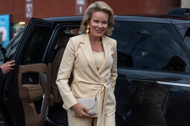 Queen Mathilde of Belgium pictured during the 50th edition of the Memorial Van Damme Diamond League athletics event in Brussels, Friday 4 September 2026. EMILExWINDAL x185252486x