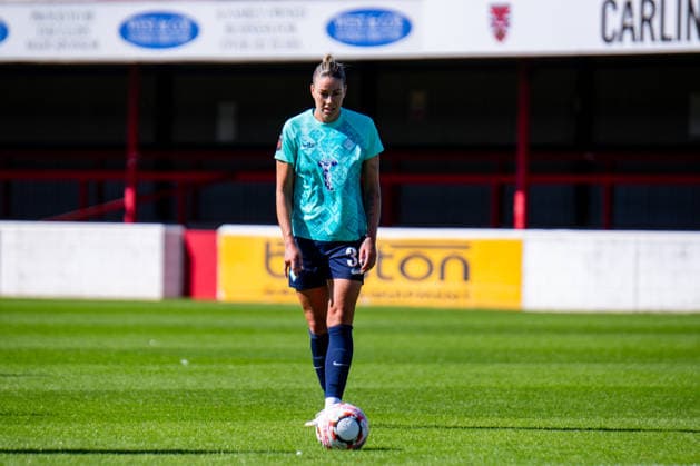 Barclays Women™s Super League match between West Ham United and London City Lionesses LONDON, ENGLAND - SEPTEMBER 12: Alanna Kennedy of London City Lionesses during the Barclays Women™s Super League match between West Ham United and London City Lionesses at Chigwell Construction Stadium on September 12, 2026 in London, England (Photo by Nina Farooqi beanhive) London United Kingdom Copyright: xNinaxFarooqix