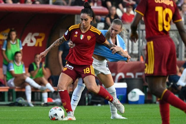 IPA89266079 - Martina Piemonte of A.S. Roma Femminile during the Serie A Women s match between A.S. Roma Femminile and Lazio Women at Tre Fontane Stadium in Rome on October 3, 2026. Copyright: xMarioxQuartapelle IPAxSportx xx IPA89266079