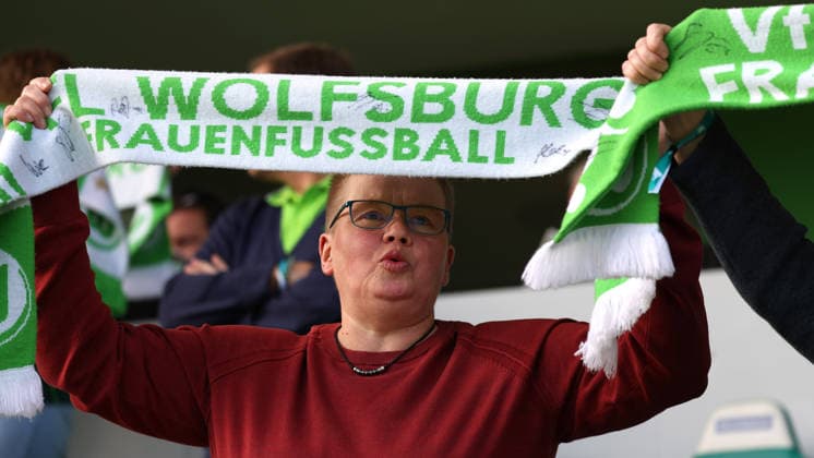 VfL vs. HSV, Women s Bundesliga, Wolfsburg, October 4, 2026, Soccer, Women, Google Pixel Bundesliga, 2026–2027 Season, VfL Wolfsburg vs. Hamburger SV, VfL Fans, AOK Stadium, Lower Saxony, Germany