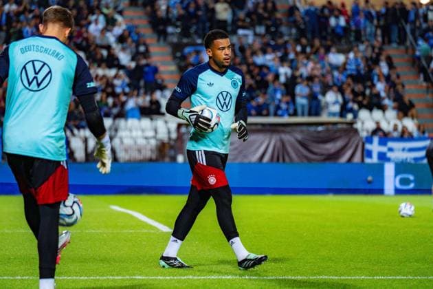Nations League, Group A, Matchday 4, Greece vs. Germany at Toumba Stadium in Thessaloniki Noah Atubolu, Germany Copyright: xBahhoxKarax