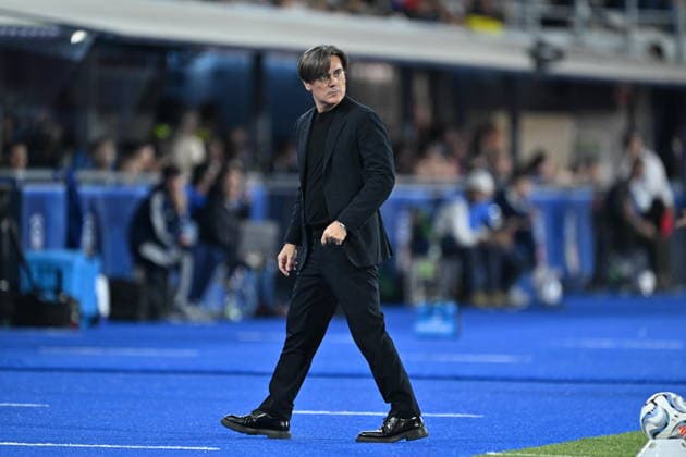 Italy v Turkiye - UEFA Nations League BOLOGNA, ITALY - OCTOBER 5: Head coach Vincenzo Montella of Turkiye follows the UEFA Nations League Group A1 match between Italy and Turkiye at Stadio Renato Dall Ara in Bologna, Italy on October 5, 2026. Mustafa Yalcin Anadolu Bologna Italy. Editorial use only. Please get in touch for any other usage. Copyright: x2026xAnadoluxMustafaxYalcinx
