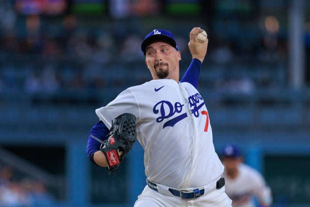 October 4, 2026, Los Angeles, California, USA: Starting pitcher, Blake Snell 7 of the Los Angeles Dodgers during NLDS Game 2 against the Atlanta Braves on Sunday October 4, 2026 at Dodger Stadium in Los Angeles, California. Dodgers lose to Braves, 2-3. JAVIER ROJAS PI Dodgers Vs. Braves NLDS - Game 2 - ZUMAp124 20261004_zaa_p124_091 Copyright: xJavierxRojasx