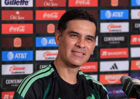 October 5, 2026, Los Angeles, California, USA: Head coach, Rafael Marquez of Mexico during a press conference, PK, Pressekonferenz on Monday, October 5, 2026 at BMO Stadium, in Los Angeles, California in preparation for an International Friendly, Länderspiel, Nationalmannschaft match against Chile on Tuesday October 6, 2026 at the Los Angeles Memorial Coliseum. JAVIER ROJAS PI Mexico Press Conference - ZUMAp124 20261005_zaa_p124_008 Copyright: xJavierxRojasx