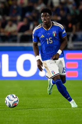 Issa Doumbia of Italy in action during the Nations League football match between Italy and Turkiye at Renato Dall Ara stadium in Bologna (Italy), October 5, 2026. AndreaxStaccioli