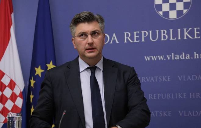 Prime Minister of Croatia Andrej Plenkovic ZAGREB, CROATIA - NOVEMBER 29: Prime Minister of Croatia Andrej Plenkovic speaks during the press conference on former Croat general Slobodan Praljak s death in Zagreb, Croatia on November 29, 2017. A former Bosnian Croat general convicted of war crimes died in hospital after drinking poison in a UN court on Wednesday. Grad Zagreb Croatia. Editorial use only. Please get in touch for any other usage. Copyright: x2025xAnadoluxStipexMayicx