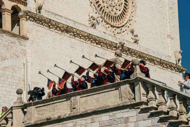 IPA89293510 - ASSISI October 4, 2026 Basilica of St. Francis Celebration of the feast day of St. Francis, patron saint of Italy, with the participation of President of the Republic Sergio Mattarella. The speeches from the loggia begin to the sound of the trumpets of Assisi. Copyright: xemanuelaxbianconix xx IPA89293510
