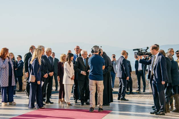 IPA89293594 - ASSISI October 4, 2026 Basilica of St. Francis celebration of the feast day of St. Francis, patron saint of Italy, attended by President of the Republic Sergio Mattarella. Upon his arrival in the basilica™s courtyard, he was greeted by President Proietti. Copyright: xemanuelaxbianconix xx IPA89293594