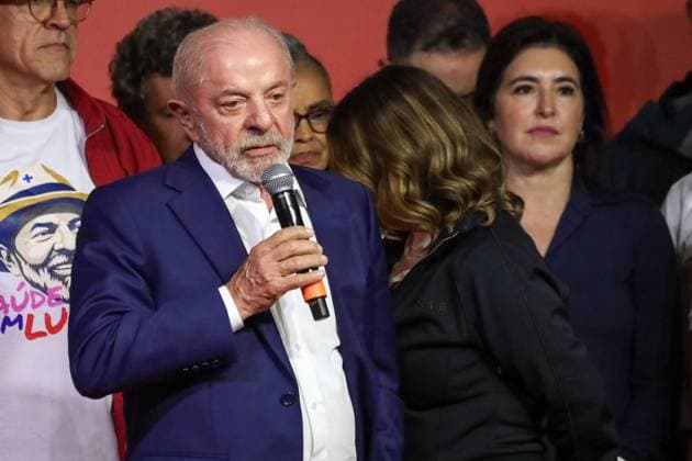 Lula s statement after the first round of the presidential election was decided. Sao Paulo, SP. 04.10.2026 - Elections-2026 - First statement by the president and candidate for re-election, Luiz Inacio Lula da Silva (PT) after the definition of the result of the first round of the election, at the Renaissance Hotel, on Paulista Avenue, central region of Sao Paulo, this Sunday, October 4, 2026.(Foto: Marina Uezima Brazil Photo Press Brazil Photo Press) INTERNATIONAL Sao Paulo Sao Paulo Brasil Copyright: xMarinaxUezimax