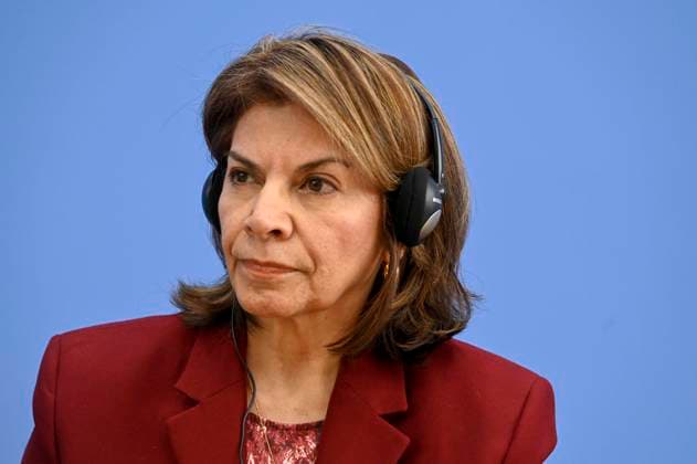 ABB BPK Laura Chinchilla Miranda, President of Costa Rica and Co-Chair of the ENSK Topic: Presentation of the North-South Commission on Development Policy (ENSK) Press conference on the composition and priority issues of the North-South Commission on Development Policy at the Federal Press Conference (BPK) in Berlin on October 5, 2026 Berlin, Germany