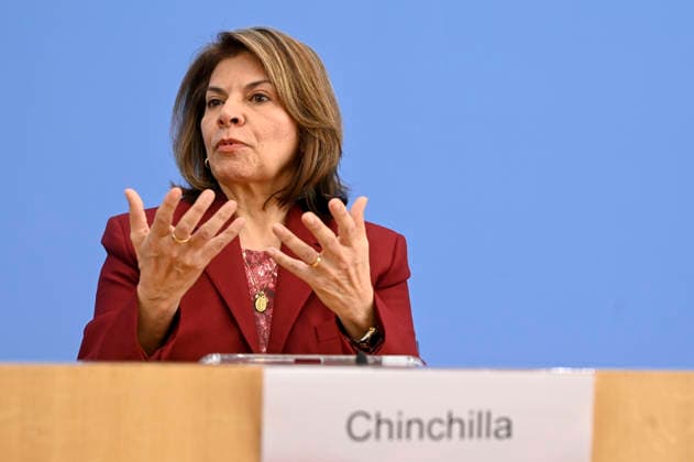 ABB BPK Laura Chinchilla Miranda, President of Costa Rica and Co-Chair of the ENSK Topic: Presentation of the North-South Commission on Development Policy (ENSK) Press Conference on the Composition and Priority Issues of the North-South Commission on Development Policy at the Federal Press Conference (BPK) in Berlin on October 5, 2026 Berlin, Germany