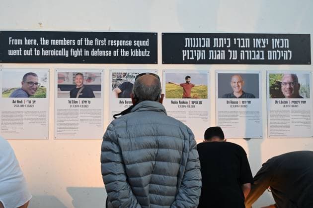 October 7, 2026, Kfar Aza, Israel: KFAR AZA, ISRAEL, OCTOBER 7, 2026: Residents and families gather for a memorial ceremony at Kibbutz Kfar Aza at 6:29 a.m., marking three years since the Hamas-led attack on southern Israel on October 7, 2023. Kfar Aza, a community near the Gaza border, was among the Israeli communities hardest hit during the assault. The ceremony began at the time the attack started three years earlier as communities across southern Israel held commemorations for the victims. Photo JNA Press. Kfar Aza Israel - ZUMAq101 20261007_zna_q101_042 Copyright: xPaulinaxPatimerx