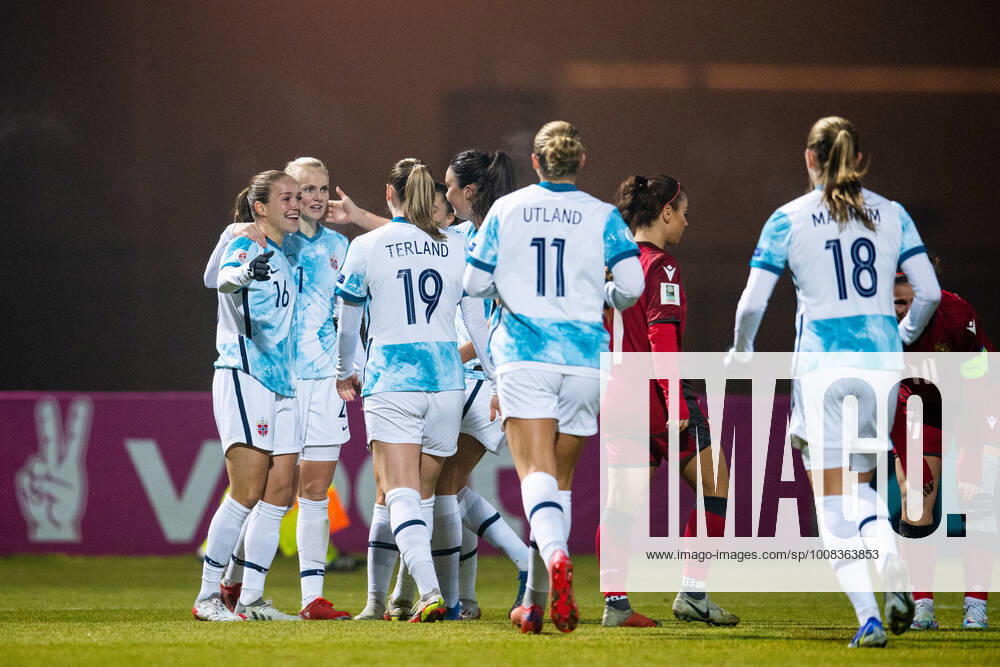 Guro Reiten of Norway celebrates after scoring 0 4 during the FIFA Women s World Cup Qualifier football match between Armenia and Norway on November 30, 2021 in Yerevan Photo Vegard Grott BILDBYRAN code VG VG0208 bbeng football soccer football football fifa world cup qualifiers world cup qualifiers women vm kvalik landskamp dam norge norway armenia jerevan jubel,