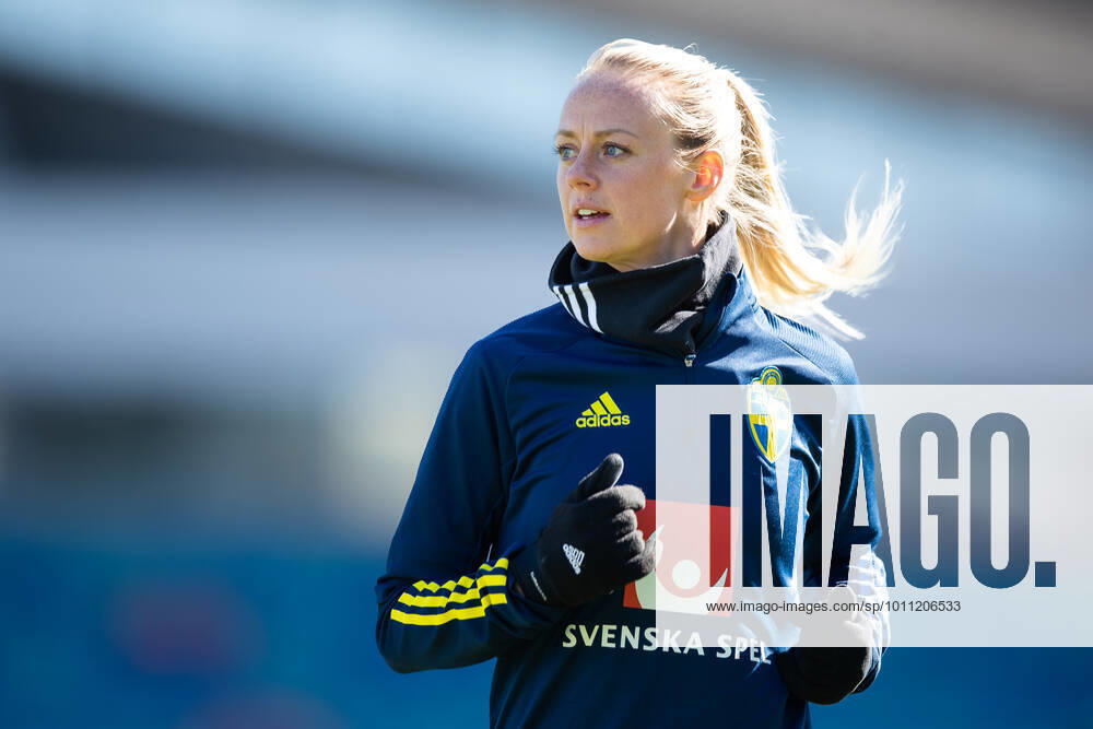 Amanda Ilestedt of Sweden during a training session on April 10, 2022 in Göteborg,