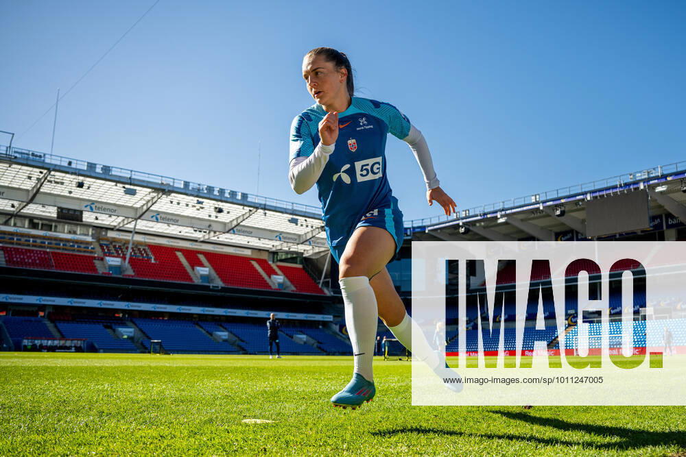 Vilde Boe Risa of the Norwegian women s national football team during a training session on April 11, 2022 in Oslo Photo Vegard Grott BILDBYRAN kod VG VG0265 bbeng fotboll football soccer fotball vm kval kval fifa women s world cup qualifier qualifier träning practice training training norge norway dam,