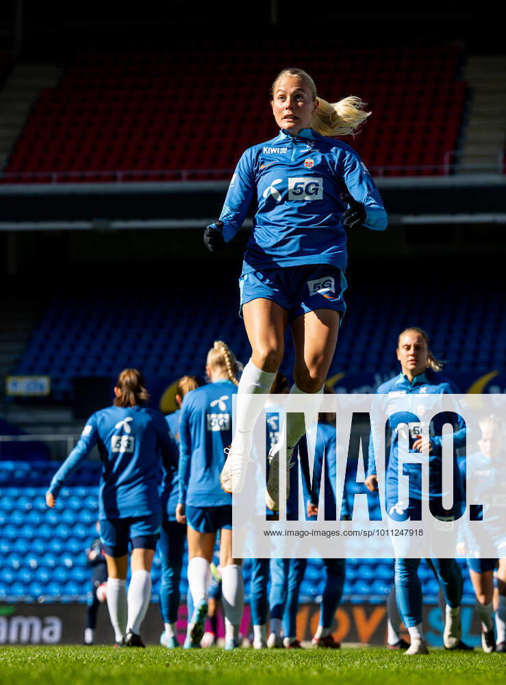 Guro Bergsvand of the Norwegian women s national football team during a training session on April 11, 2022 in Oslo Photo Vegard Grott BILDBYRAN kod VG VG0265 bbeng fotboll football soccer fotball vm kval kval fifa women s world cup qualifier qualifier träning practice training training norge norway Lady,
