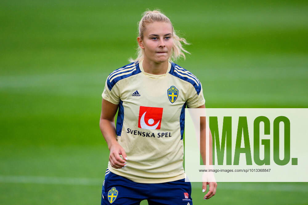Amanda Nilden of the Swedish womens national football team at a training session during the UEFA Womens Euro 2022 Championship on July 24, 2022 in Chester Photo Ludvig Thunman BILDBYRAN code LT LT0390 football football soccer fotball fotbols em europamaesterskap em uefa womens euro training practice training sweden sweden day 19 lady bbeng,