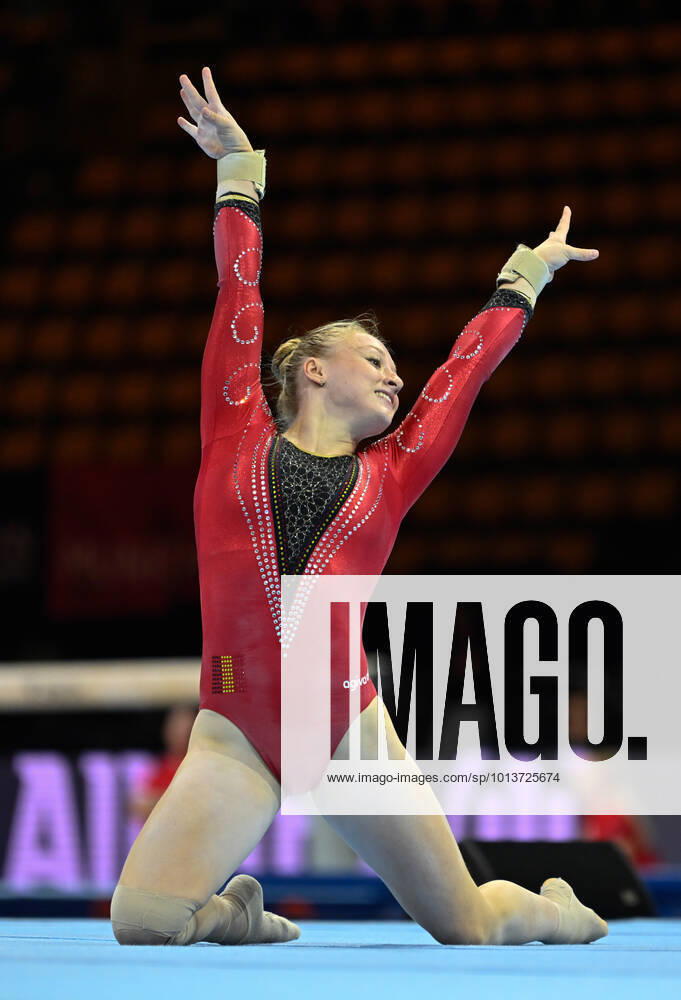 Belgian Lisa Vaelen pictured during a training session ahead of the European Championships Gymanstics in Munich, Germany, Tuesday 09 August 2022. The EC are taking place from 11 to 21 August. ERICxLALMAND x38595822x