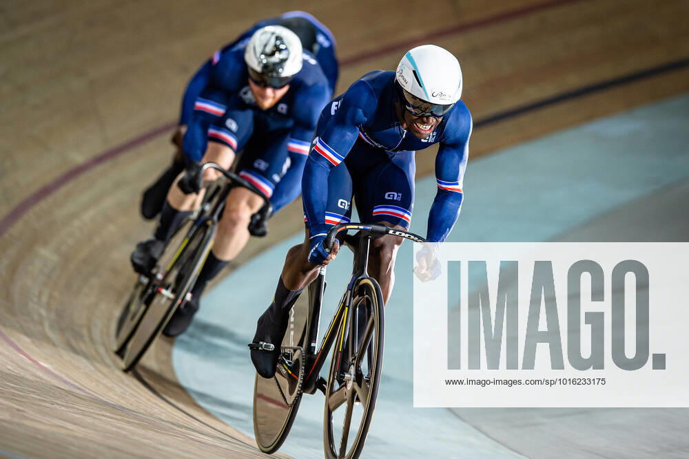 France UCI Track Cycling World Championships 2022 GILLION Timmy VIGIER Sebastien LANDERNEAU Melvin FRA France landscape horizontal Landscape Event Event UCI Track Cycling World Championships 2022 Saint Quentin en Yvelines Velodrome National Category Category Cycling Track Cycling World Championships Elite Men Location Place Europe France Saint Quentin en Yvelines Velodrome National Discipline Team Sprint Distance m Date Date 12 10 2022 Wednesday Day 1