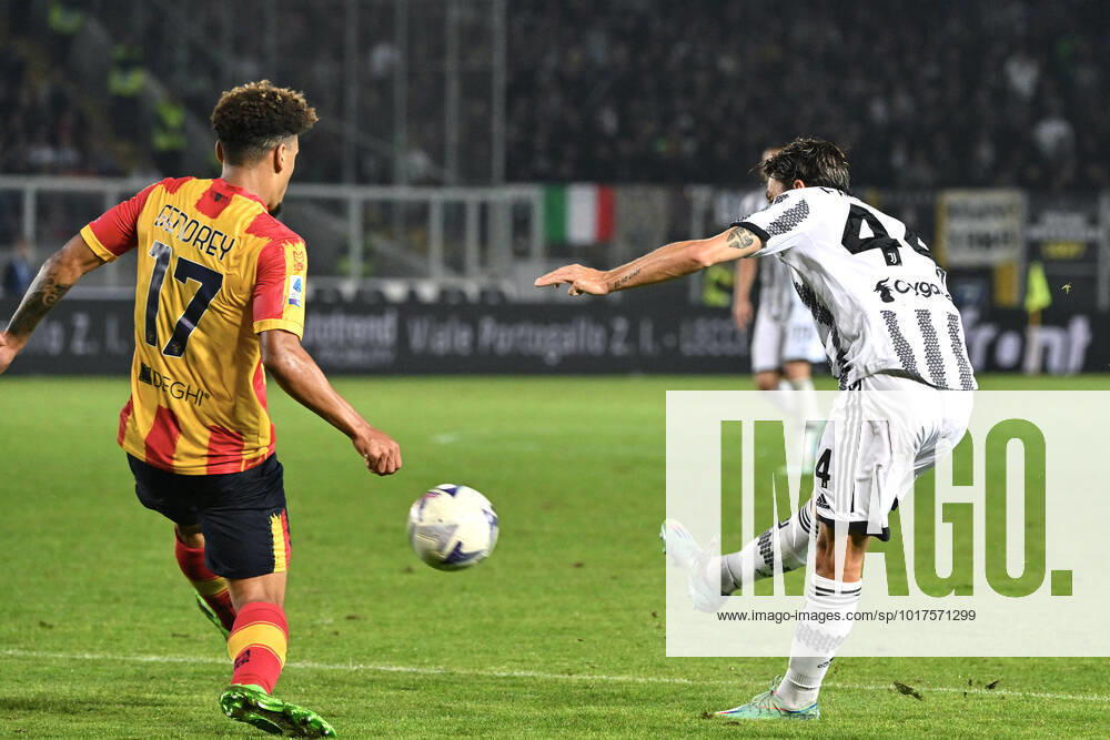 Ci Lecce 29 10 2022 - campionato di calcio serie A Lecce-Juventus foto Carmelo Imbesi Image nella foto: gol Nicolo Fagioli
