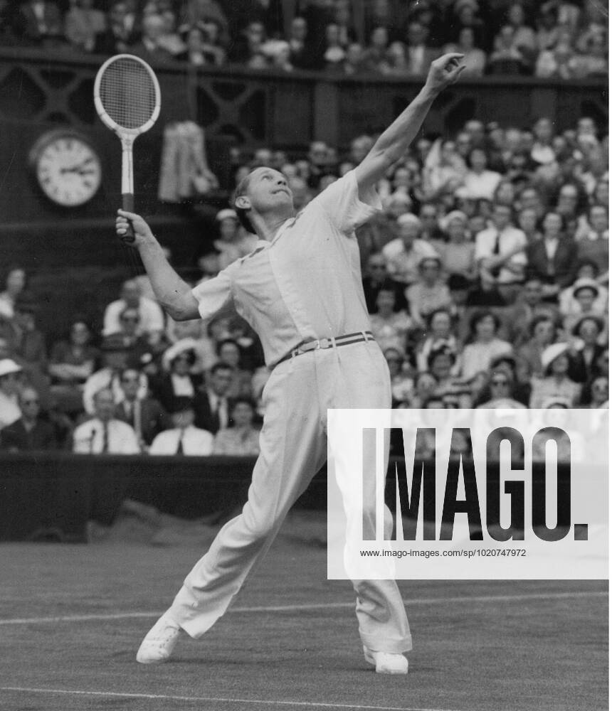 Gottfried von Cramm Gottfried von Cramm playing tennis at Wimbledon 25 June 1951