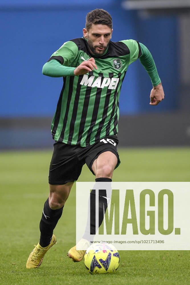 Domenico Berardi of US Sassuolo in action during the Serie A football match between US Sassuolo and UC Sampdoria at Citta del Tricolore stadium in Reggio Emilia (Italy), January 4th 2023. Photo Andrea Staccioli Insidefoto andreaxstaccioli