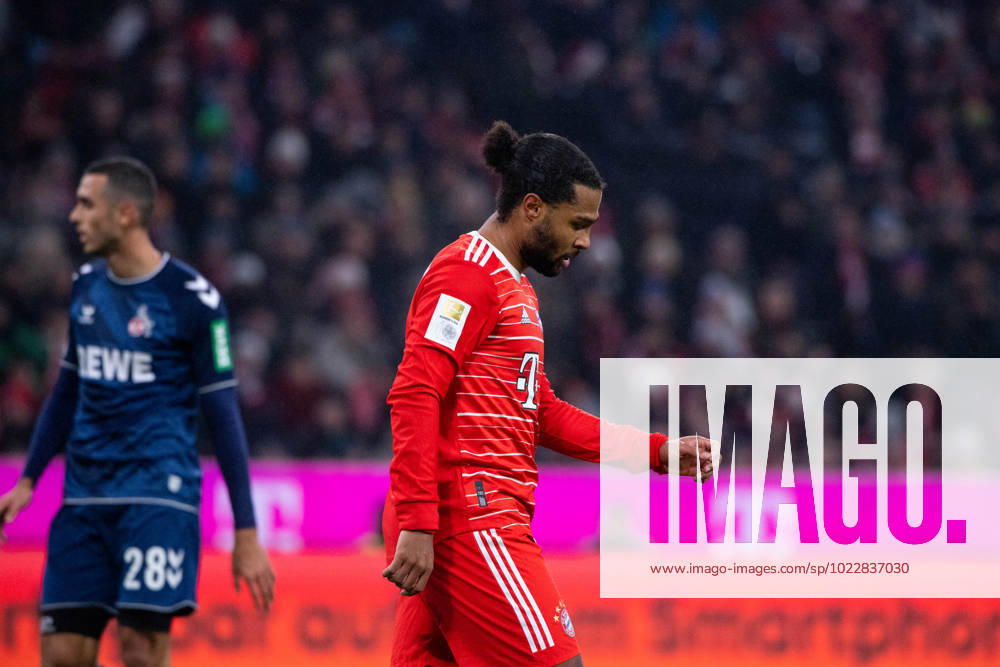 Serge Gnabry FC Bayern Muenchen, 07 aergert sich, GER, FC Bayern Muenchen vs 1 FC Koeln, 1 Fussball Bundesliga, 17 Spieltag, Spielzeit 2022 2023, 24 01 2023 DFB DFL regulations prohibit any use of photographs as image sequences and or quasi video GER, FC Bayern Muenchen vs 1 FC Koeln, 1 Fussball Bundesliga, 17 Spieltag, Spielzeit 2022 2023, 24 01 2023 Muenchen